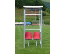 6344Team shelter model "Strong Plus" 5 m. long, in alumium, cover in cell-like policarbonate.