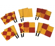 Set of 2 linesman flags complete with yellow flags