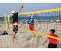 Pro Beach net, 8,5m, with unbranded net bands, for permanent posts